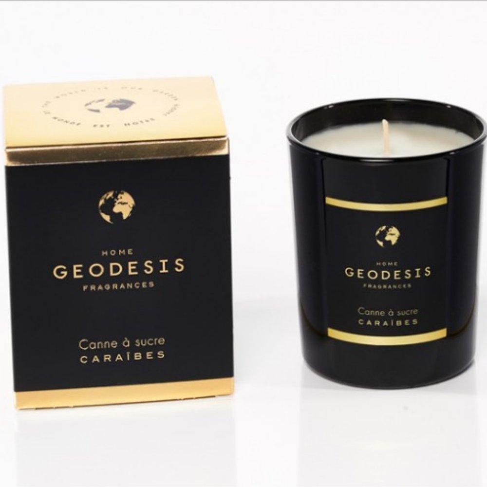 Geodesis Sugar Cane Scented Candle 180 gram in Glass Jar NIB